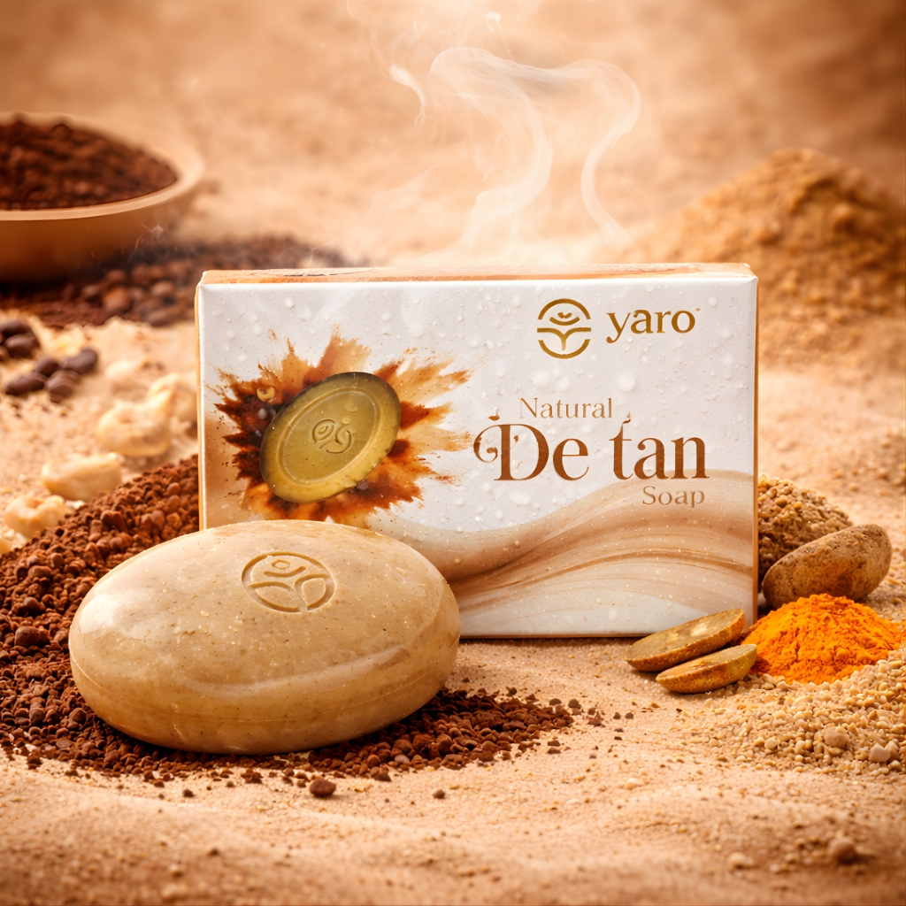 De-Tan Turmeric & Saffron Soap Bar with Box Packaging